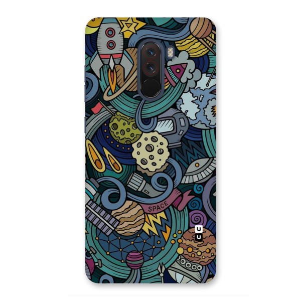 Space Pattern Blue Back Case for Poco F1