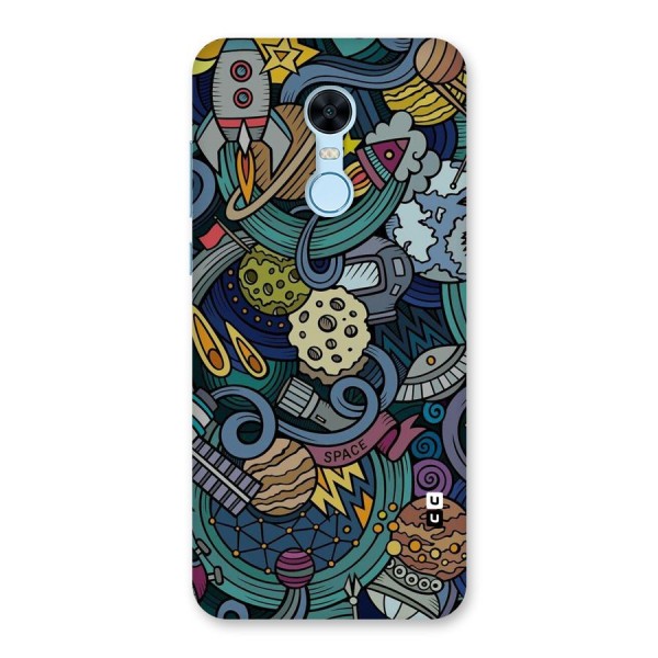 Space Pattern Blue Back Case for Redmi Note 5