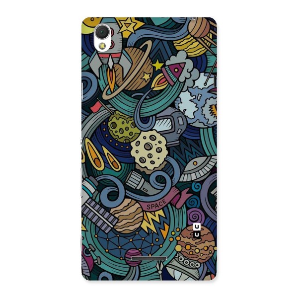 Space Pattern Blue Back Case for Sony Xperia T3