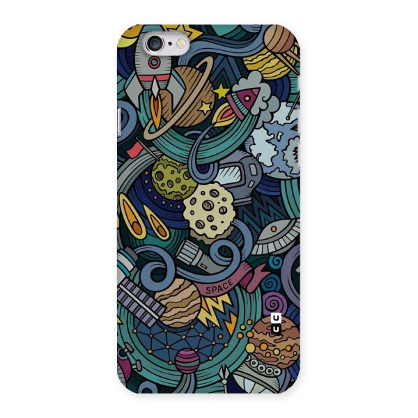 Space Pattern Blue Back Case for iPhone 6 6S