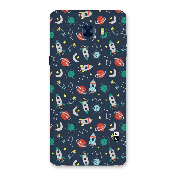 Space Rocket Pattern Back Case for Galaxy C7 Pro