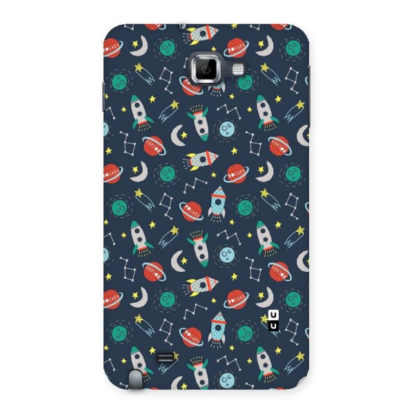 Space Rocket Pattern Back Case for Galaxy Note