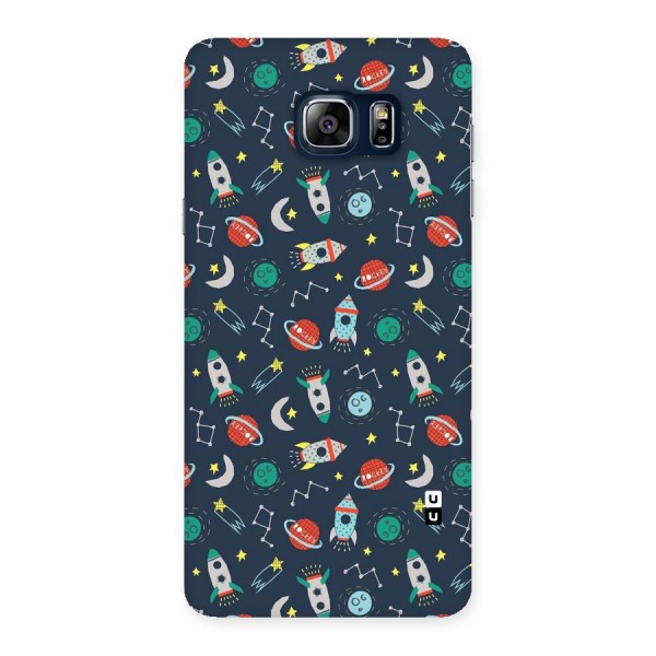 Space Rocket Pattern Back Case for Galaxy Note 5