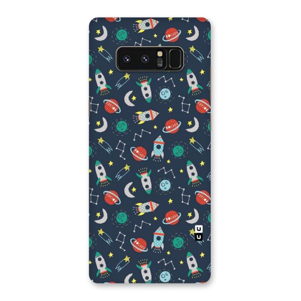Space Rocket Pattern Back Case for Galaxy Note 8