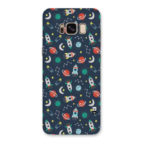 Space Rocket Pattern Back Case for Galaxy S8