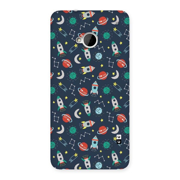 Space Rocket Pattern Back Case for HTC One M7