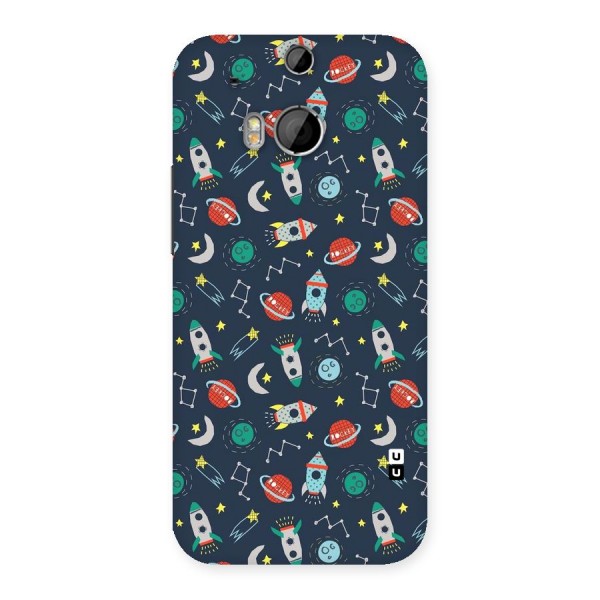 Space Rocket Pattern Back Case for HTC One M8