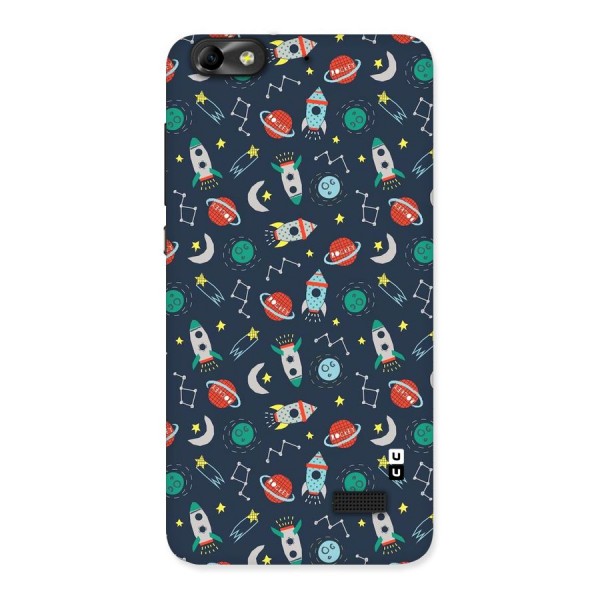 Space Rocket Pattern Back Case for Honor 4C