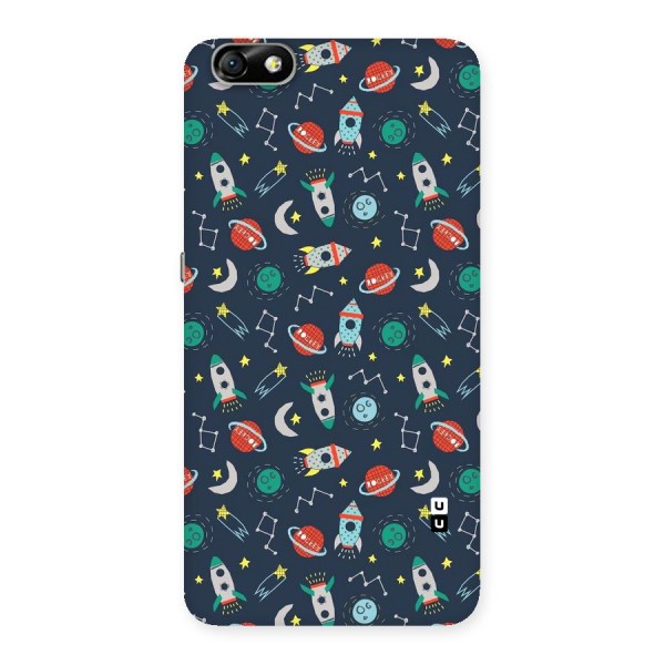 Space Rocket Pattern Back Case for Honor 4X