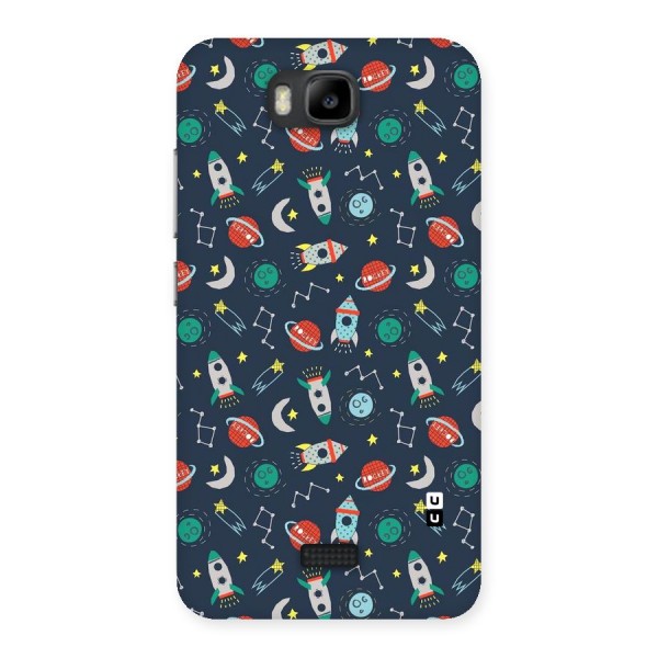 Space Rocket Pattern Back Case for Honor Bee