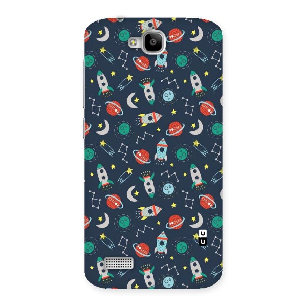 Space Rocket Pattern Back Case for Honor Holly