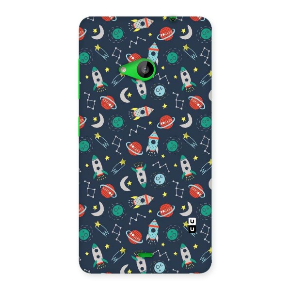 Space Rocket Pattern Back Case for Lumia 535