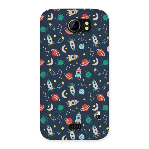 Space Rocket Pattern Back Case for Micromax Canvas 2 A110