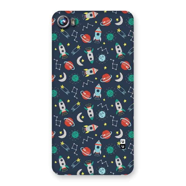 Space Rocket Pattern Back Case for Micromax Canvas Fire 4 A107