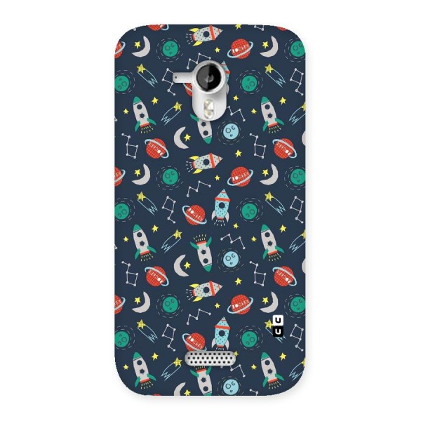 Space Rocket Pattern Back Case for Micromax Canvas HD A116