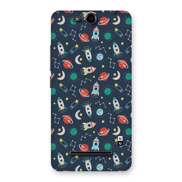 Space Rocket Pattern Back Case for Micromax Canvas Juice 3 Q392