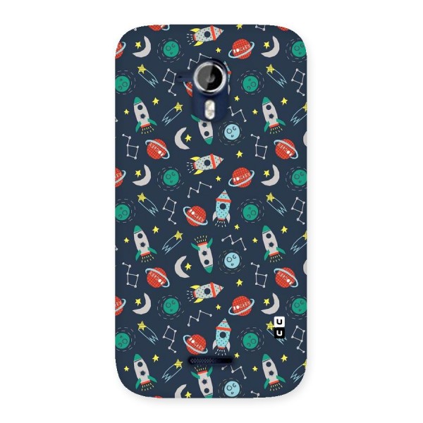 Space Rocket Pattern Back Case for Micromax Canvas Magnus A117
