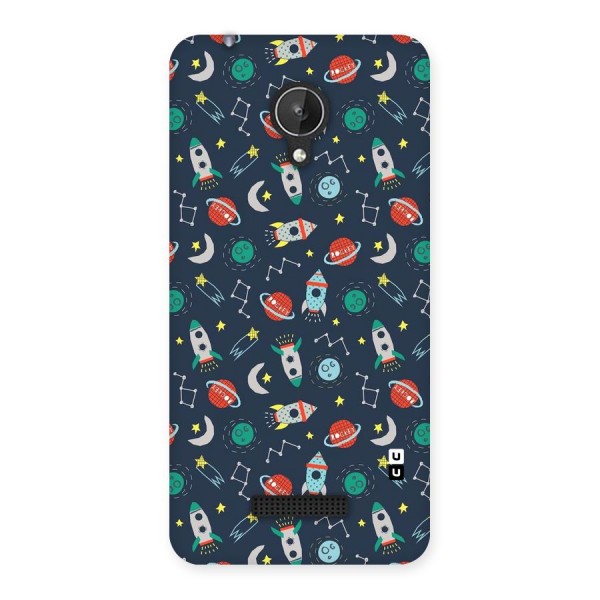 Space Rocket Pattern Back Case for Micromax Canvas Spark Q380