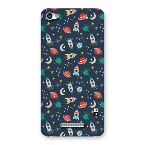 Space Rocket Pattern Back Case for Micromax Hue 2