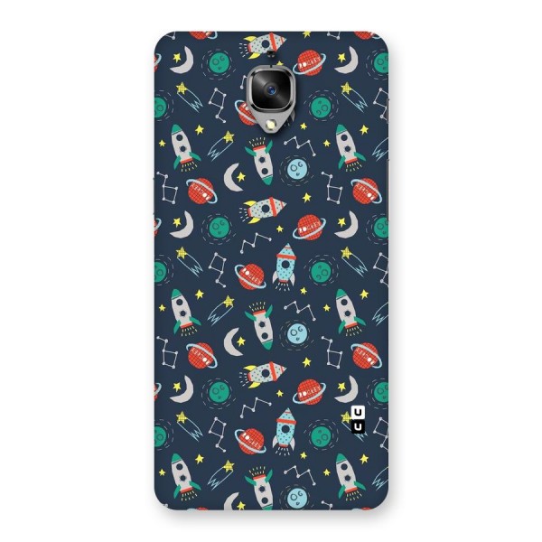 Space Rocket Pattern Back Case for OnePlus 3