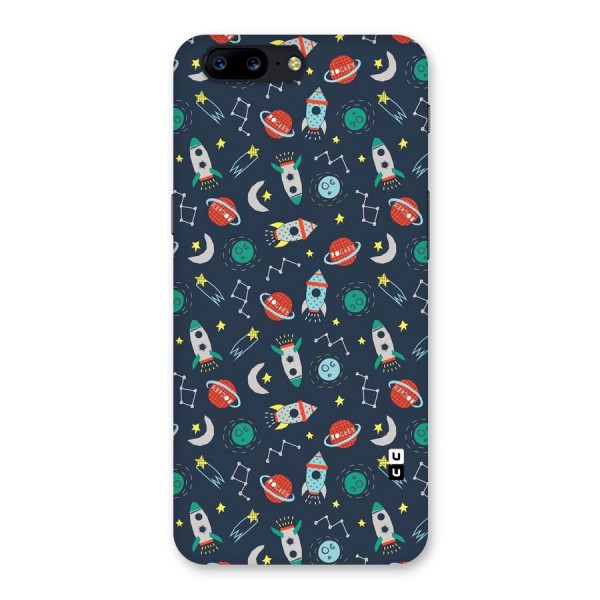 Space Rocket Pattern Back Case for OnePlus 5