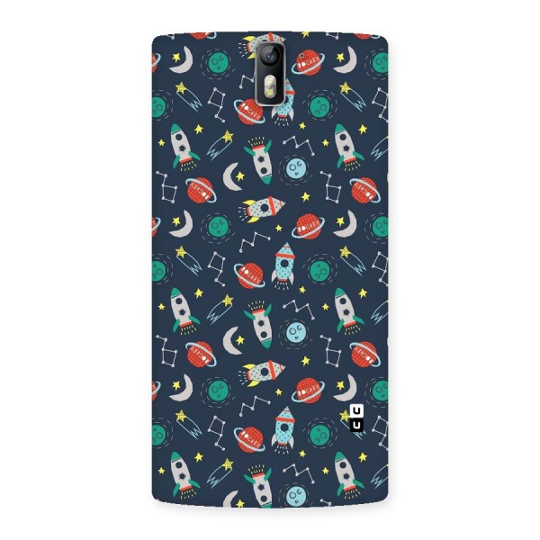 Space Rocket Pattern Back Case for One Plus One