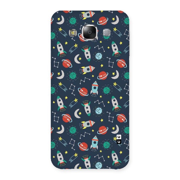 Space Rocket Pattern Back Case for Samsung Galaxy E5