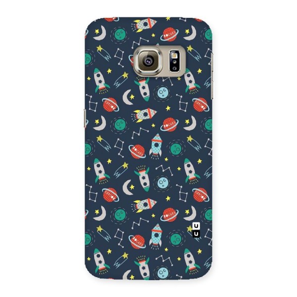 Space Rocket Pattern Back Case for Samsung Galaxy S6 Edge