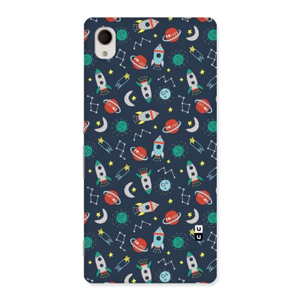 Space Rocket Pattern Back Case for Sony Xperia M4