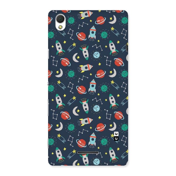 Space Rocket Pattern Back Case for Sony Xperia T3