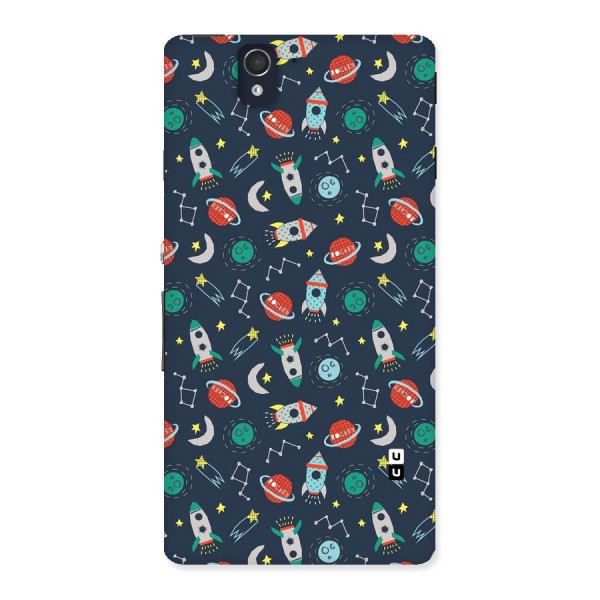 Space Rocket Pattern Back Case for Sony Xperia Z