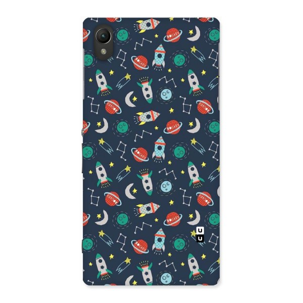 Space Rocket Pattern Back Case for Sony Xperia Z1