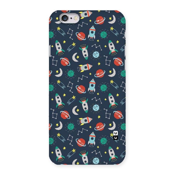 Space Rocket Pattern Back Case for iPhone 6 6S