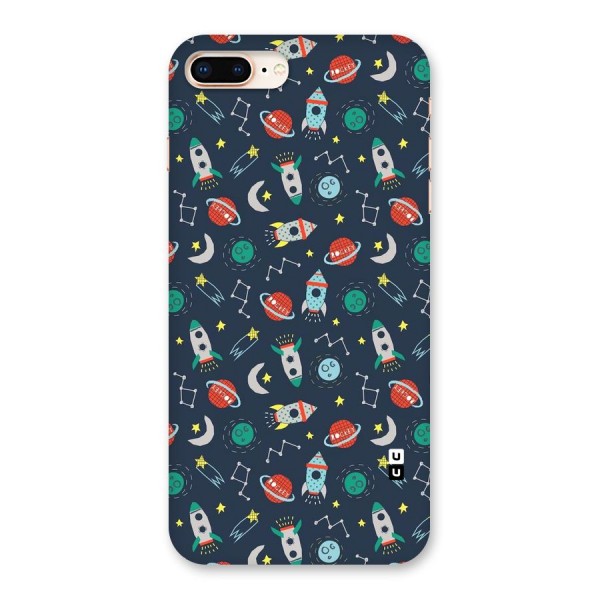 Space Rocket Pattern Back Case for iPhone 8 Plus