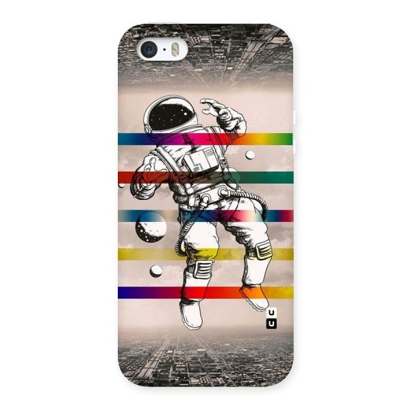 Spaceman Rainbow Stripes Back Case for iPhone 5 5S