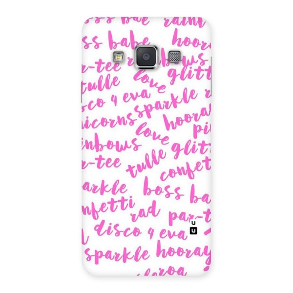 Sparkle Love Back Case for Galaxy A3
