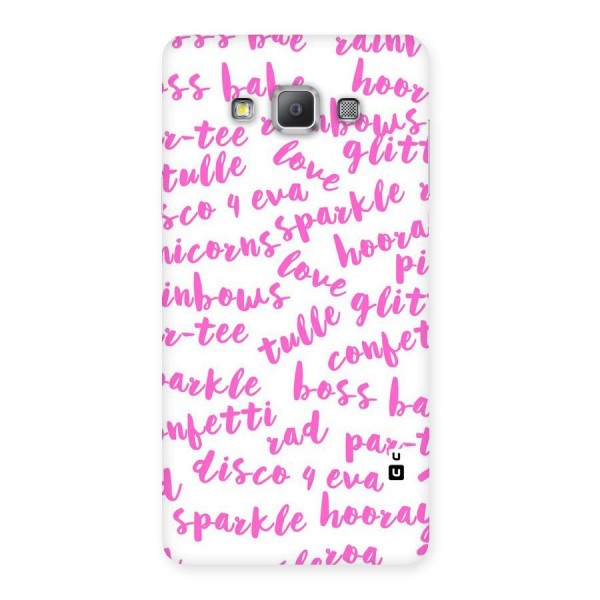 Sparkle Love Back Case for Galaxy A7