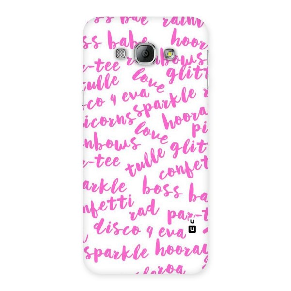 Sparkle Love Back Case for Galaxy A8