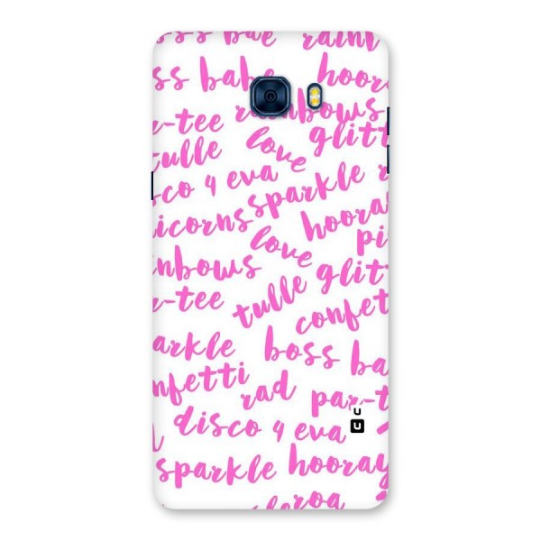 Sparkle Love Back Case for Galaxy C7 Pro