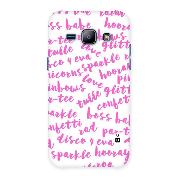 Sparkle Love Back Case for Galaxy J1