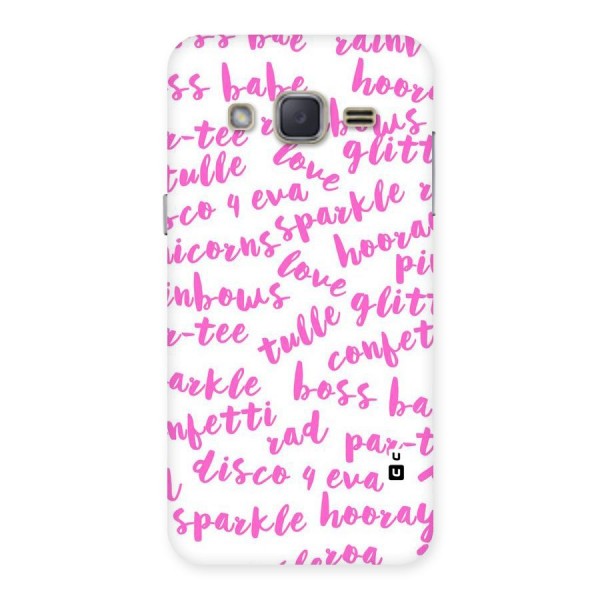 Sparkle Love Back Case for Galaxy J2