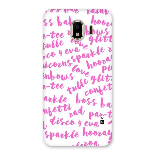 Sparkle Love Back Case for Galaxy J4