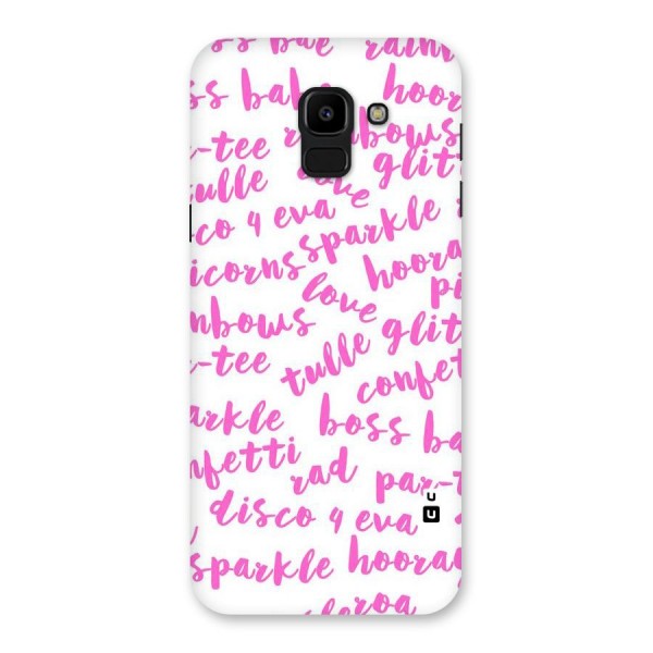 Sparkle Love Back Case for Galaxy J6