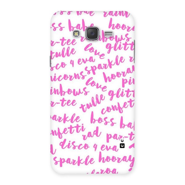 Sparkle Love Back Case for Galaxy J7