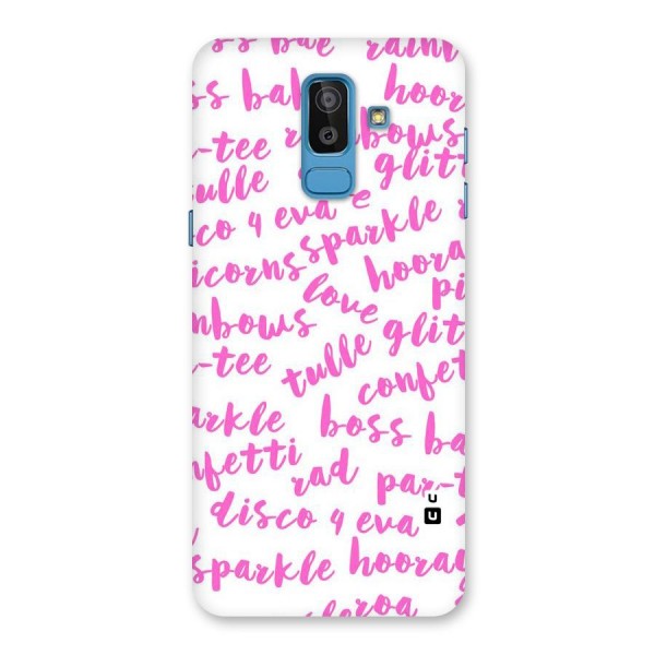 Sparkle Love Back Case for Galaxy J8
