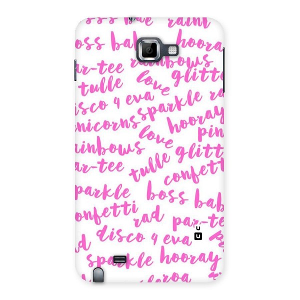 Sparkle Love Back Case for Galaxy Note