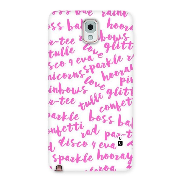 Sparkle Love Back Case for Galaxy Note 3