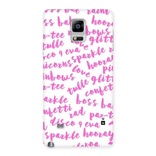 Sparkle Love Back Case for Galaxy Note 4