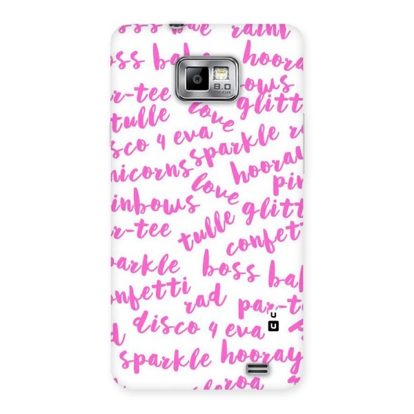 Sparkle Love Back Case for Galaxy S2