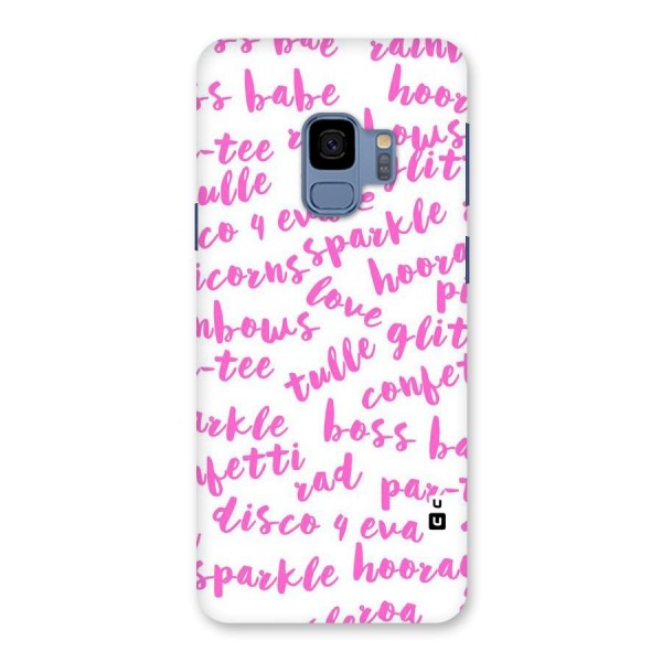 Sparkle Love Back Case for Galaxy S9